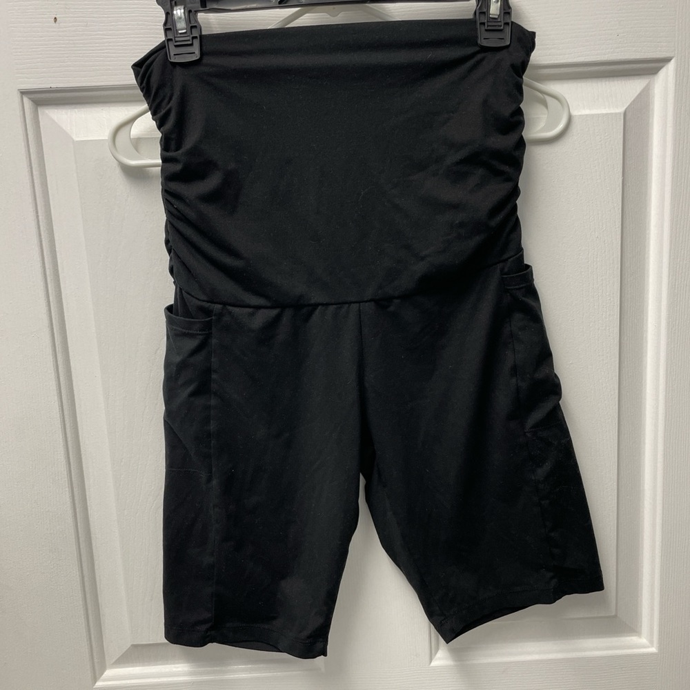 Black Maternity Women's Biker Short